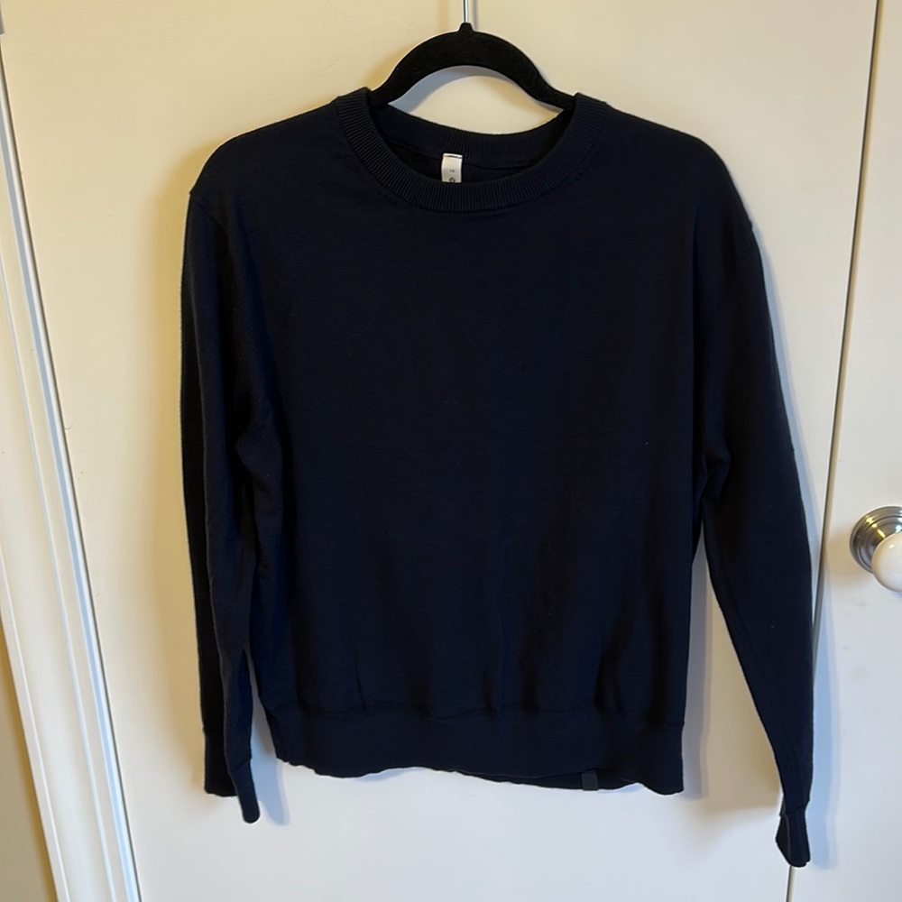 EUC Lululemon Cotton Cashmere Blend Sweater True Navy